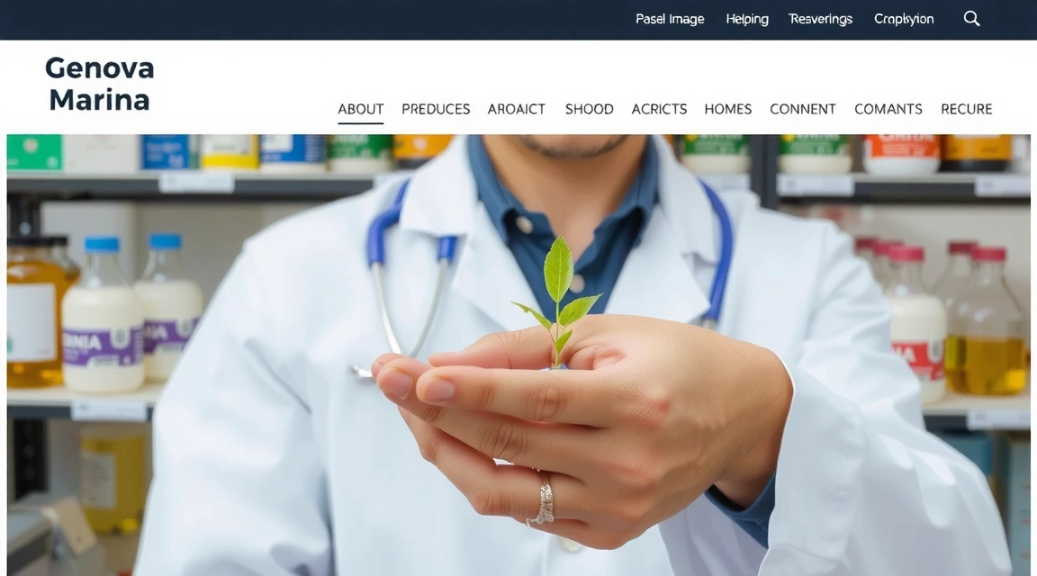 Mano che tiene una piantina verde in un laboratorio, simbolo di natura e scienza