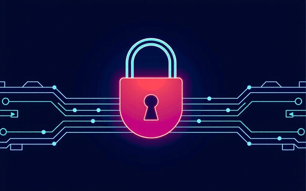 Illustrazione di un lucchetto digitale che simboleggia sicurezza e protezione dei dati
