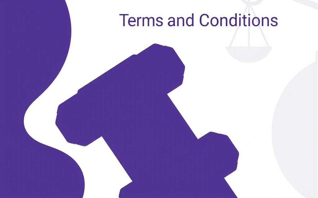 Immagine astratta di termini e condizioni con simboli legali